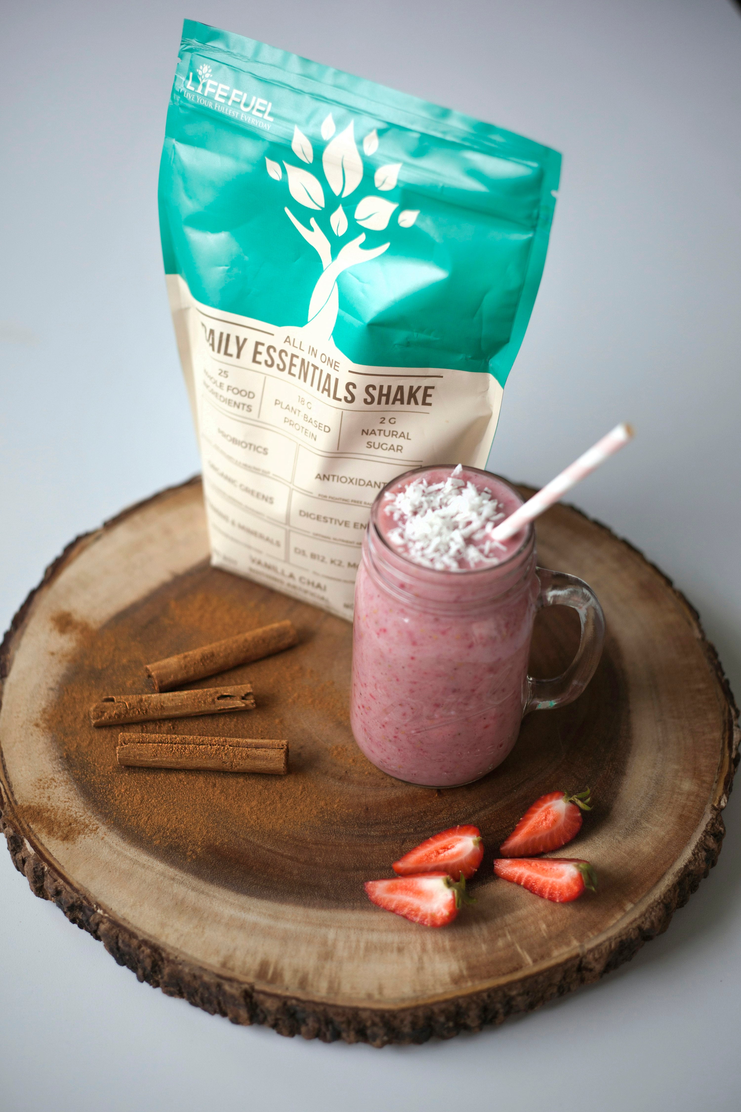 Pink beetroot smoothie in a glass